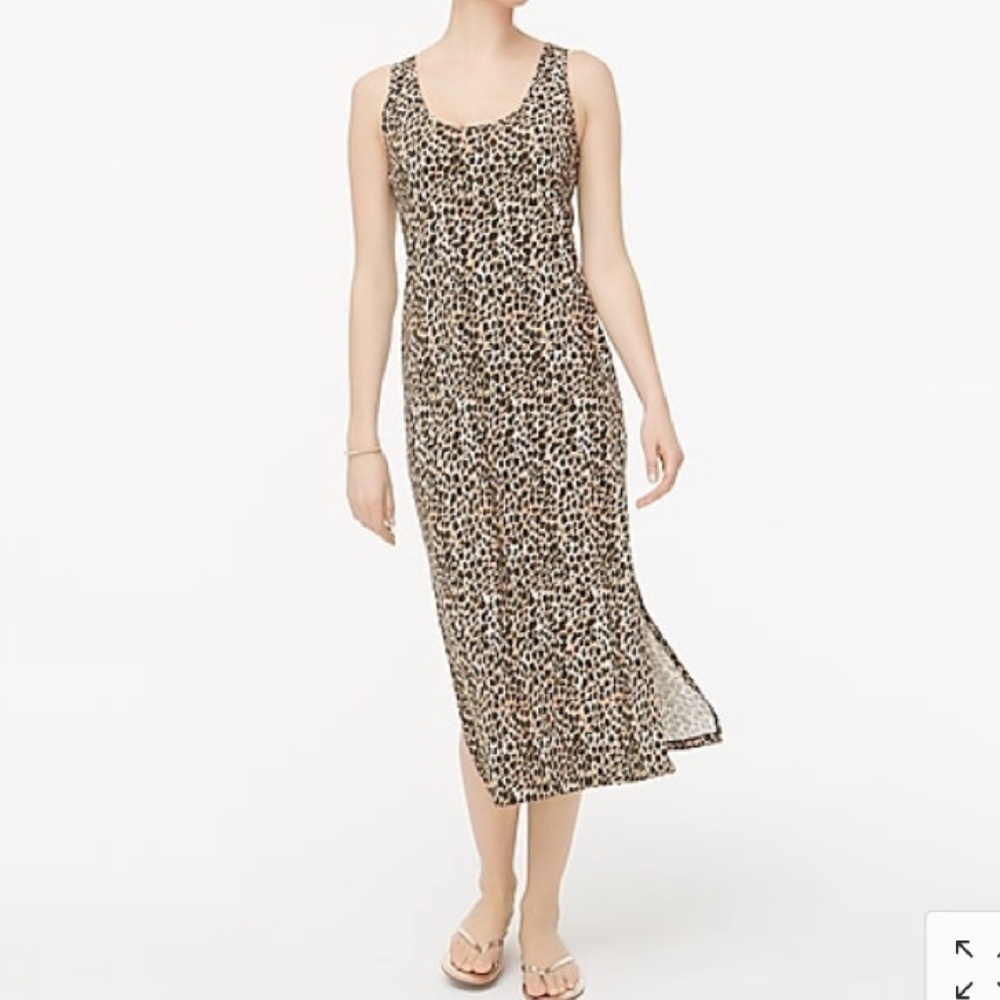 Jcrew Leopard Maxi Dress